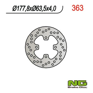 NG Forbremseskive Polaris Predator 500 178mm 4mm