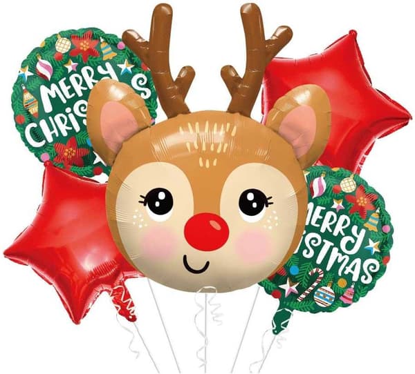 Bukettset med julballonger RENAR 5 st.