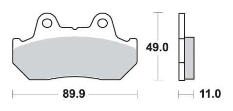 SBS Bremseklodser KH69/3 Street Standard Keramik Sort