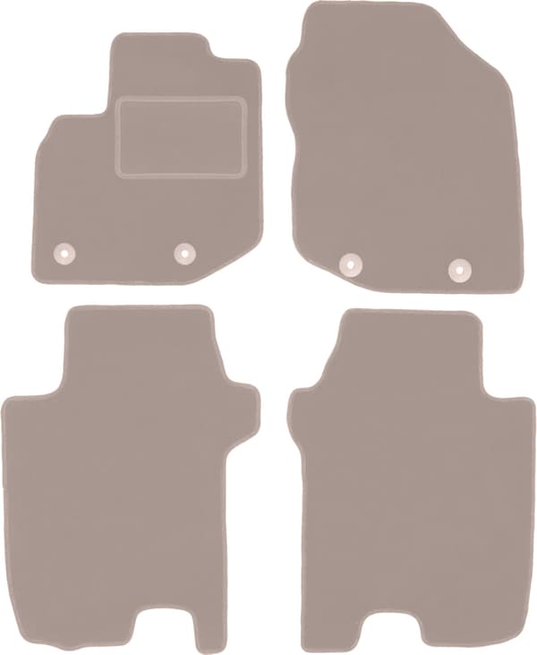 Bilmåtter velour til: Honda Jazz III hatchback (2008-2011) beige