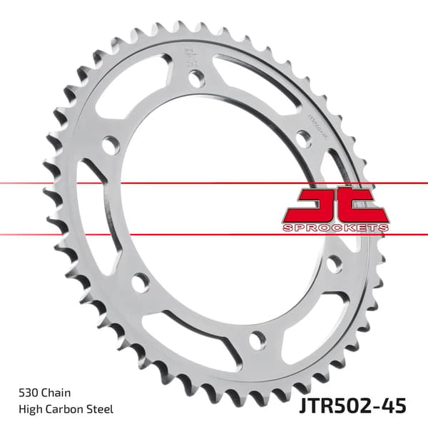 JT R502-45 stål baghjul, 45T, størrelse 530