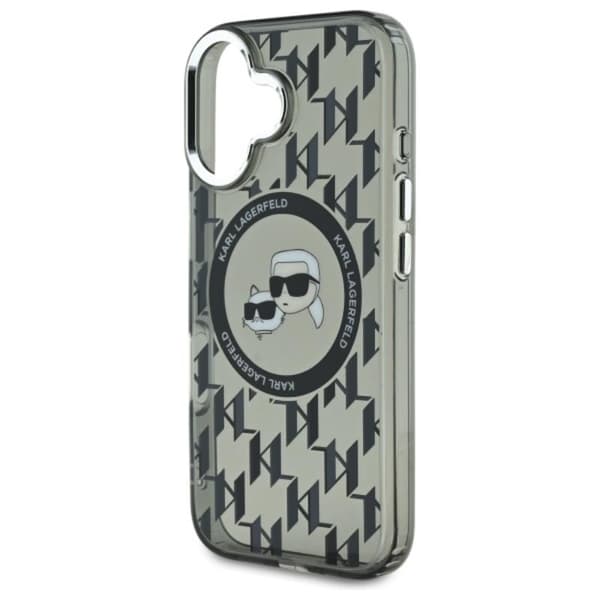 Karl Lagerfeld IML Monogram Karl & Choupette Head MagSafe - iPhone 16 cover (sort)