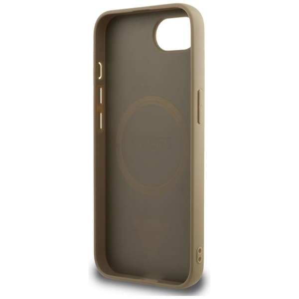 Guess Grained Triangle MagSafe – Skal till iPhone 16e (Brunt)
