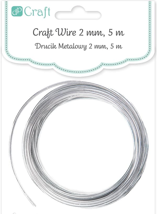 Silverblommigt metallilanka 2mm 5m