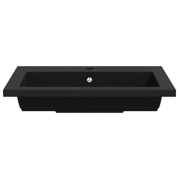 vidaXL granitvask 600 x 450 x 120 mm sort