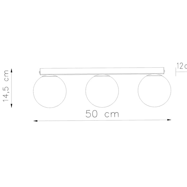 Loftlampe YOLI 3 G9 Sort Sollux SL.1153