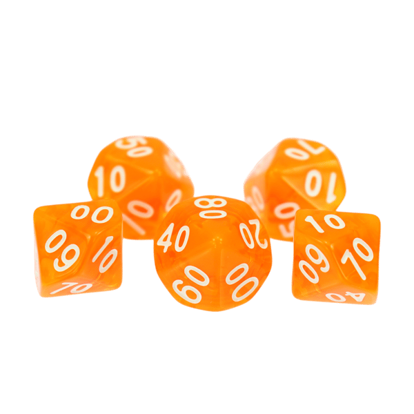 RPG-noppa, kymmensivuinen, D10, 00-90, punainen