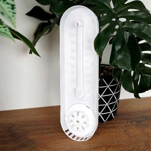 Termometer med hygrometer hvid 22 cm