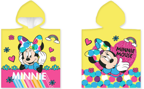 MINNIE MOUSE Poncho BARNHANDDUK Badöverdrag 100% Bomull
