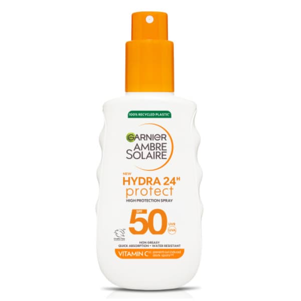 Garnier Ambre Solaire Hydra 24H Solcreme Spray SPF50 med Vitamin E 150ml