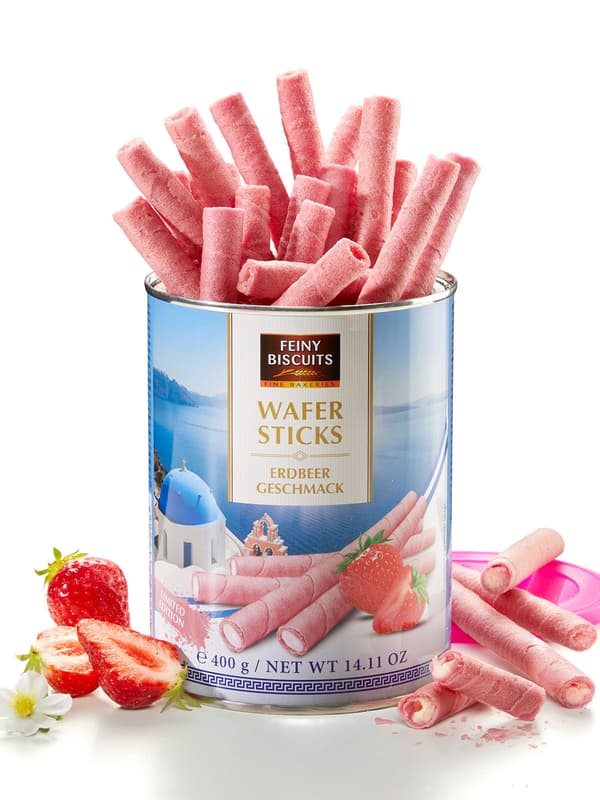 Feine Kiks Jordbærvaffelruller 400 g