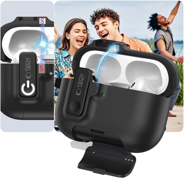 Tech-Protect Slim Hook til Apple AirPods PRO 3, sort