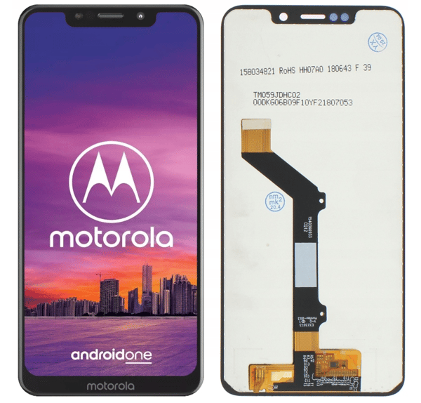 Moto ONE LCD-näyttö musta