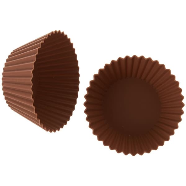 Silikonmuffinsformar bruna sillinie 5,5 cm 6 st.