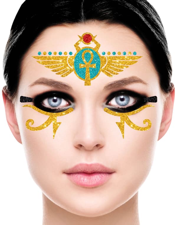 Glitter-tarrat Korut kasvoille EGYPTILÄINEN