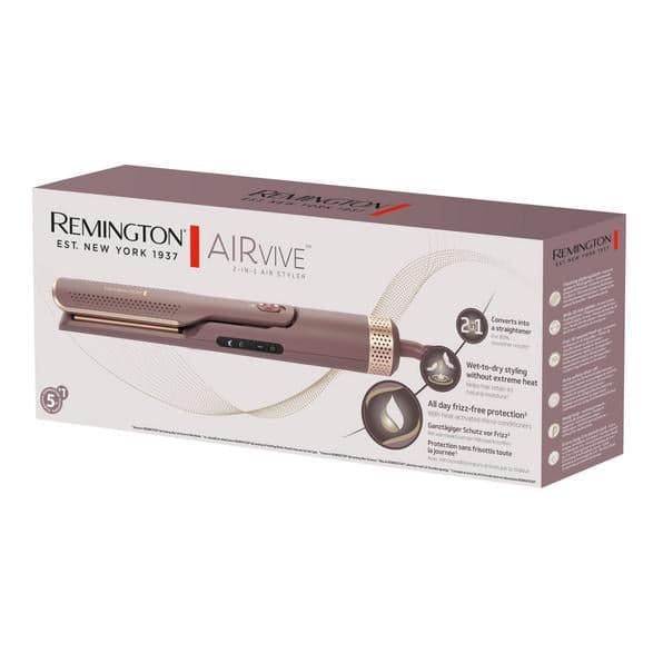 REMINGTON AirVive 2-i-1 hårkrøller AS8930 lyserød