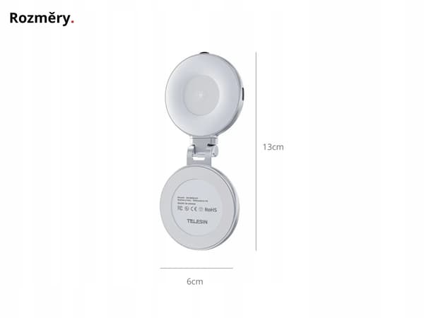 Telesin C03 ringlampe med spejl