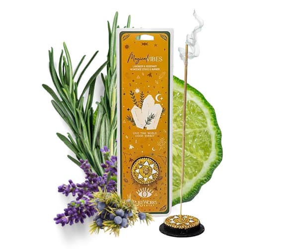 Celestial Magic Magical Vibes røgelsespinde med dekorativ holder 40 stk.