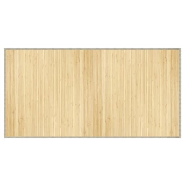 vidaXL Rektangulär matta, ljus naturfärgad, 100x200 cm, bambu