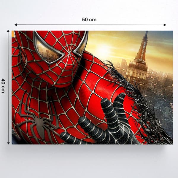 MALING EFTER TAL MED RAMME Billeder til maleri - Spider-Man 50x40 cm