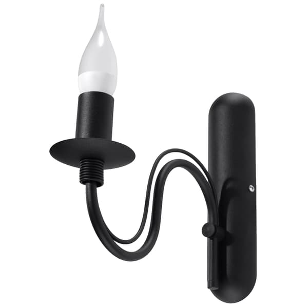 Vägglampa Minerva 1 E14 Svart Sollux SL.0220