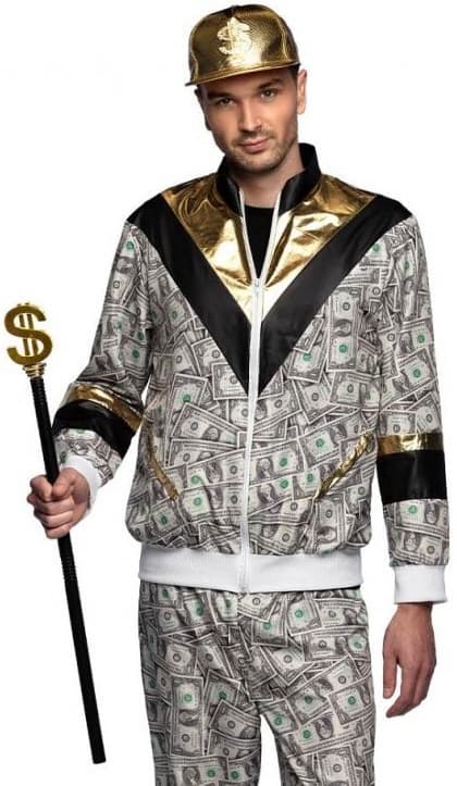 Pimp Stick Dollar Rapper 80'er Disco 76cm