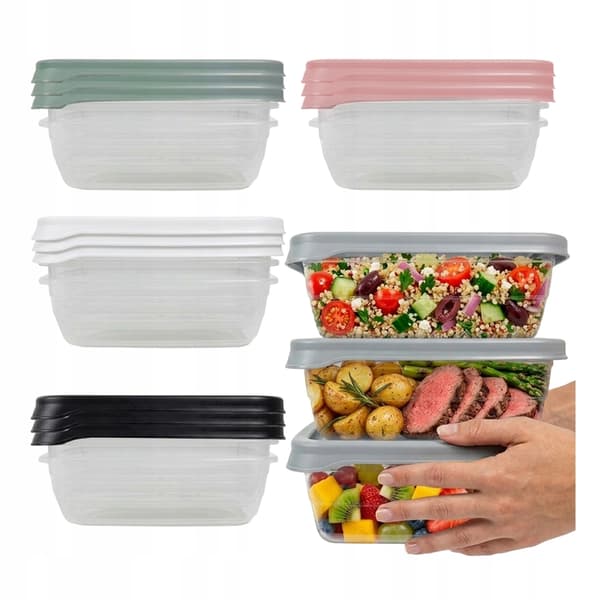 3x Matbehållare 1200ml Matlåda för skolarbete Set