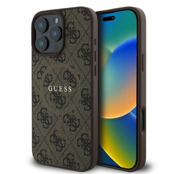 Guess 4G Ring Classic Logo MagSafe - iPhone 16 Pro Max cover (brun)