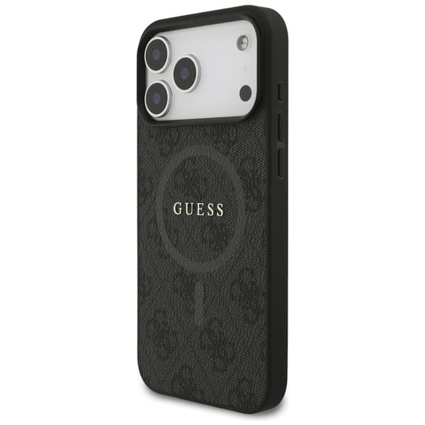 Guess 4G Ring Classic Logo MagSafe - iPhone 17 Pro Max -kotelo (musta)