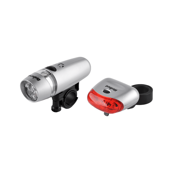 Rebel LED cykellamper til og bag med AAA-batterier kompletsæt