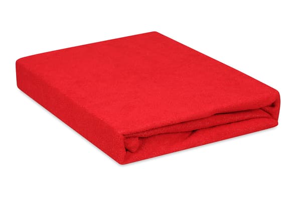 Frotee-aluslakana 90/100x190/200 PREMIUM Punainen
