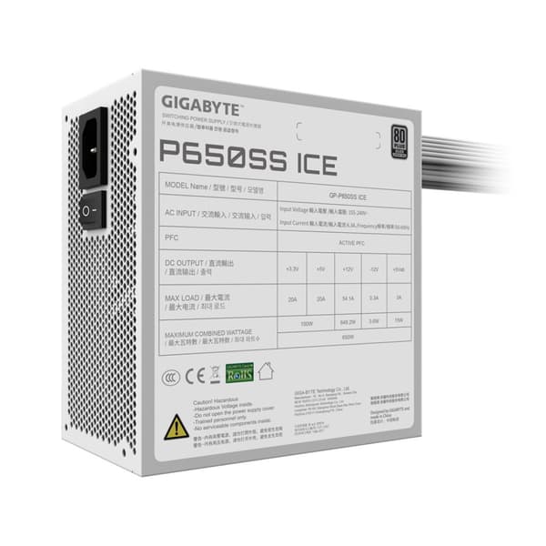 Gigabyte P650SS ICE 650W strømforsyning