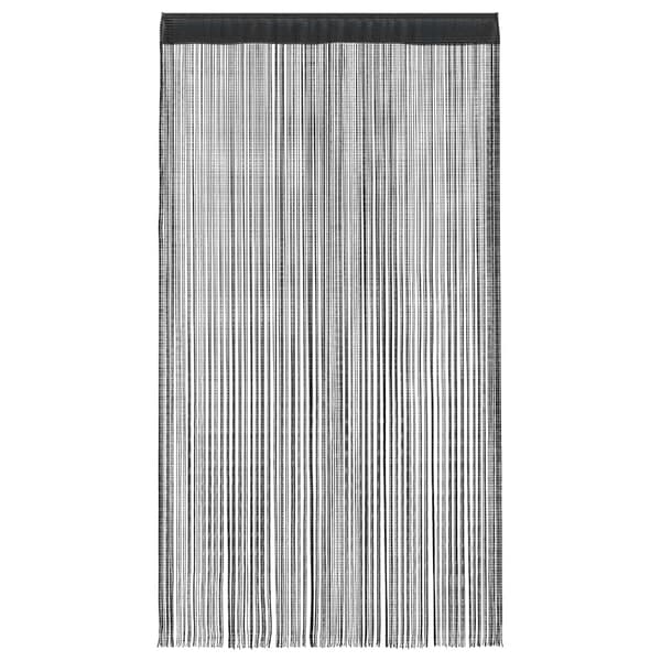 vidaXL Snörgardiner, 2-pack, 100 x 250 cm, svart