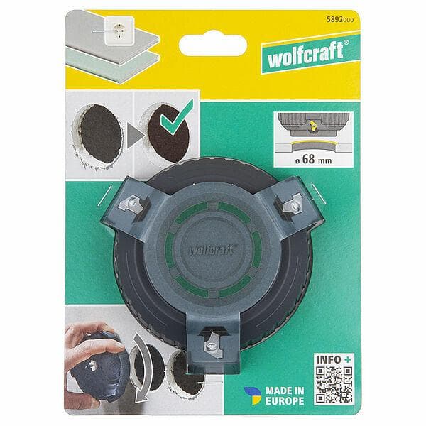 WOLFCRAFT 68 mm gipsskivshålskantfas