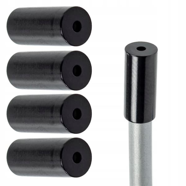 Gearskifterhusender, aluminium 4 mm, 5 stk. sorte