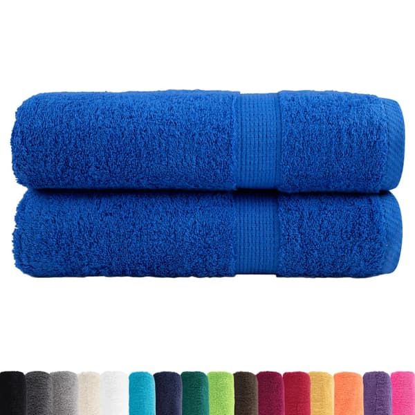 vidaXL Premiumhanddukar SOLUND, 2-pack, Blå, 50x100 cm