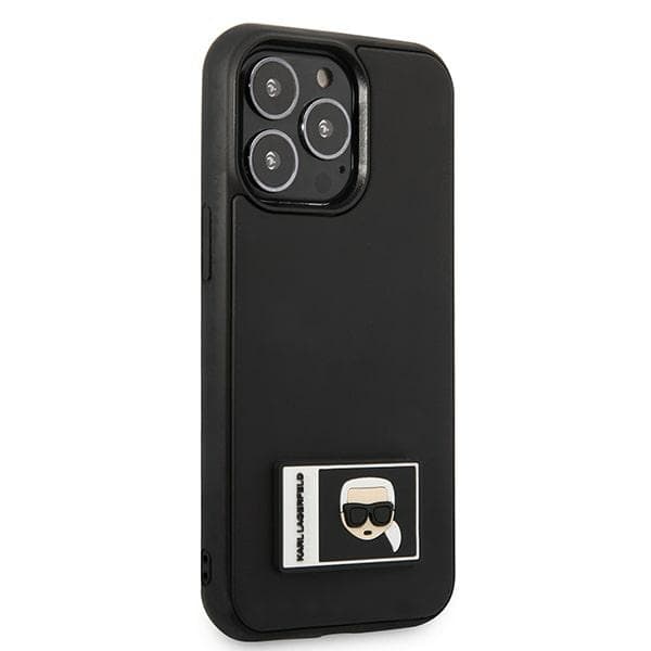Karl Lagerfeld KLHCP13X3DKPK iPhone 13 Pro Max 6.7 sort/sort hårdt cover Ikonik Patch
