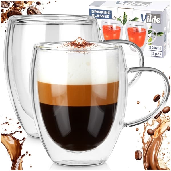 TERMOGLAS 2 st. 320 ml DUBBELVÄGGIGA FÖR KAFFE OCH TE 139821