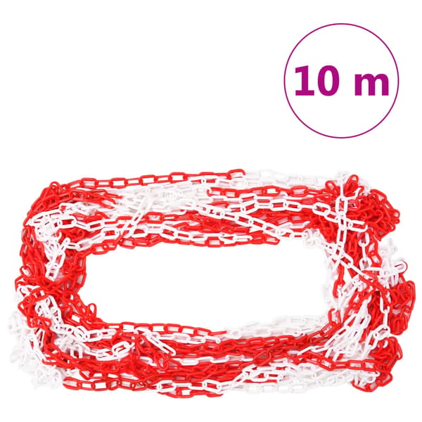 vidaXL stolpesæt med 10 m plastikkæde