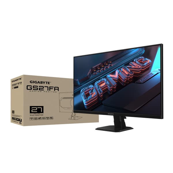 GIGABYTE LED 27 GS27FA 180Hz skærm, Full HD, sort