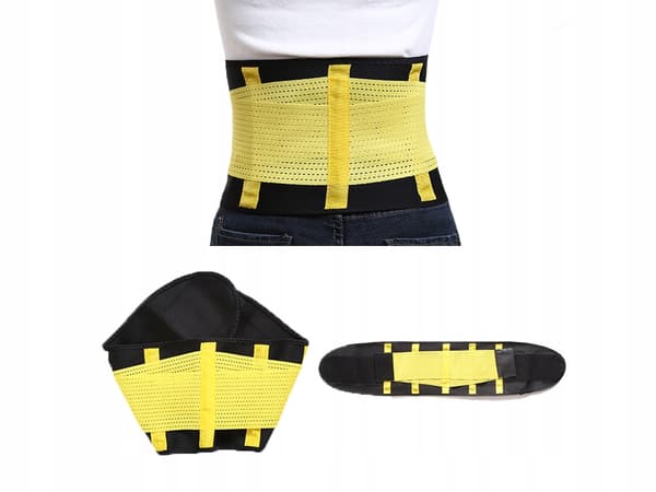 Neopreeni vyö HOT Velcro M keltainen (100) GAB_A