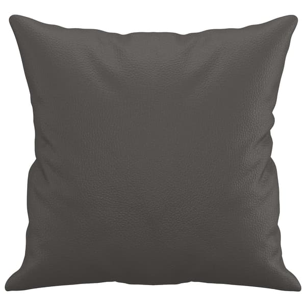vidaXL Kuddar, 2 st, grå, 40x40 cm, konstläder