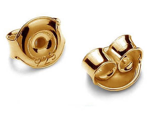 Små forgyldte sølvøreringe med bi til kvinder