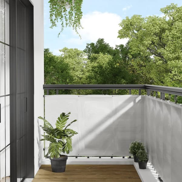 vidaXL balkonskærm lysegrå 90x300 cm 100% oxfordpolyester