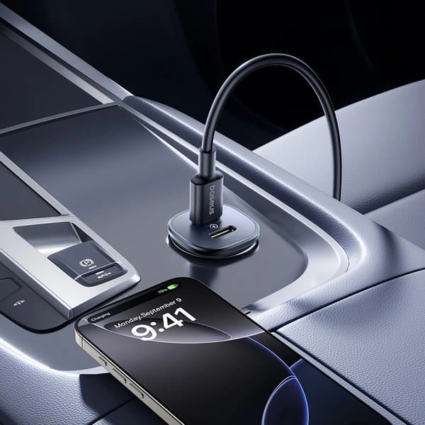 Baseus GoTrip 2 x USB-C 30W Billaddare - Svart