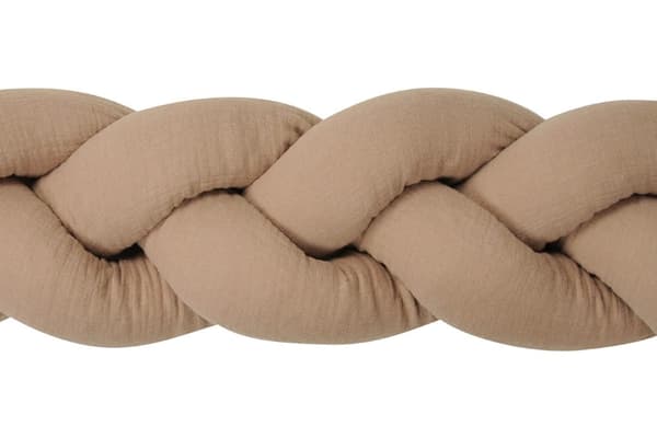 Flettet muslin sengseng 200 cm brun