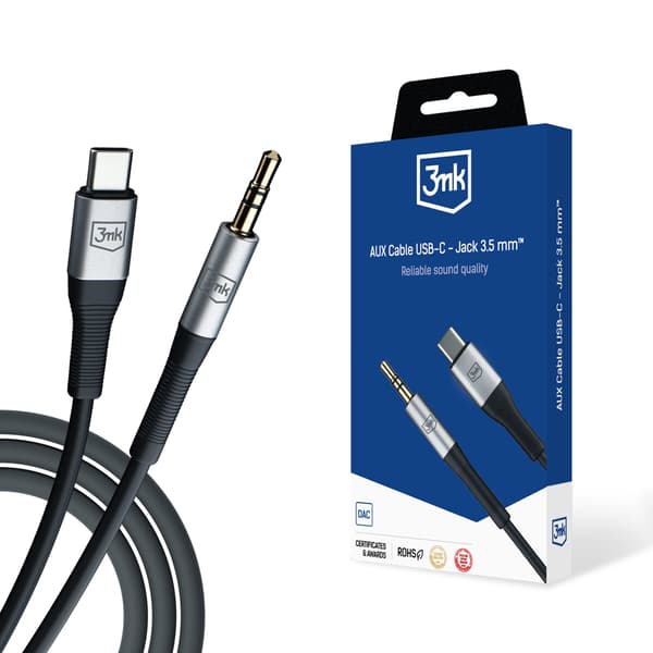 Lisävarusteet - 3mk AUX-kaapeli USB-C - Jack 3,5 mm