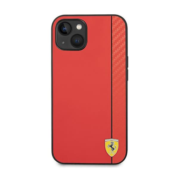 Ferrari Carbon - iPhone 14 Plus-skal (rött)