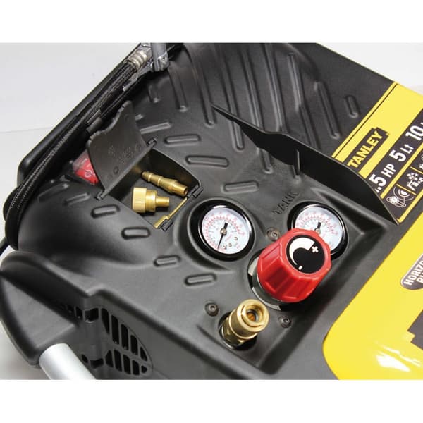 Stanley 1,5 HK, 5L, 230V oliefri kompressor, gul/sort