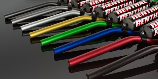 Renthal MX Styr 22mm CR Lav Mat Sort med Svampepolstring